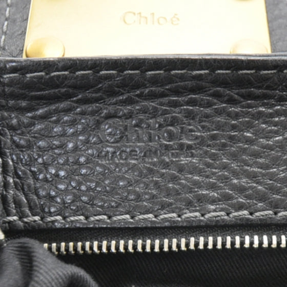 Chloe Leather Paddington Front Pocket Tote Black 7 of 13