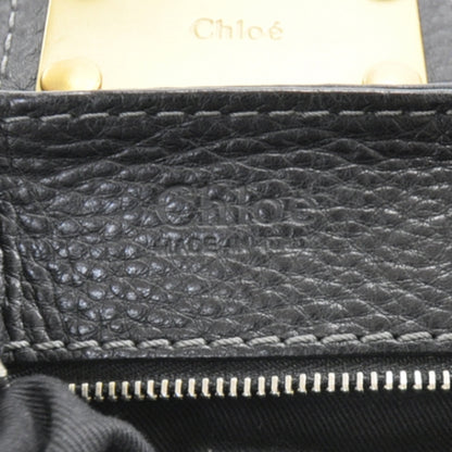 Chloe Leather Paddington Front Pocket Tote Black 7 of 13