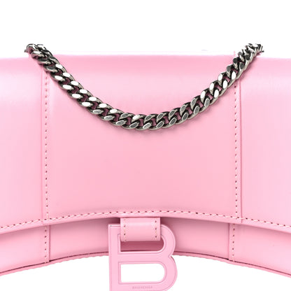 Balenciaga Shiny Box Calfskin Tonal B Hourglass Chain Bag Candy Pink 7 of 9