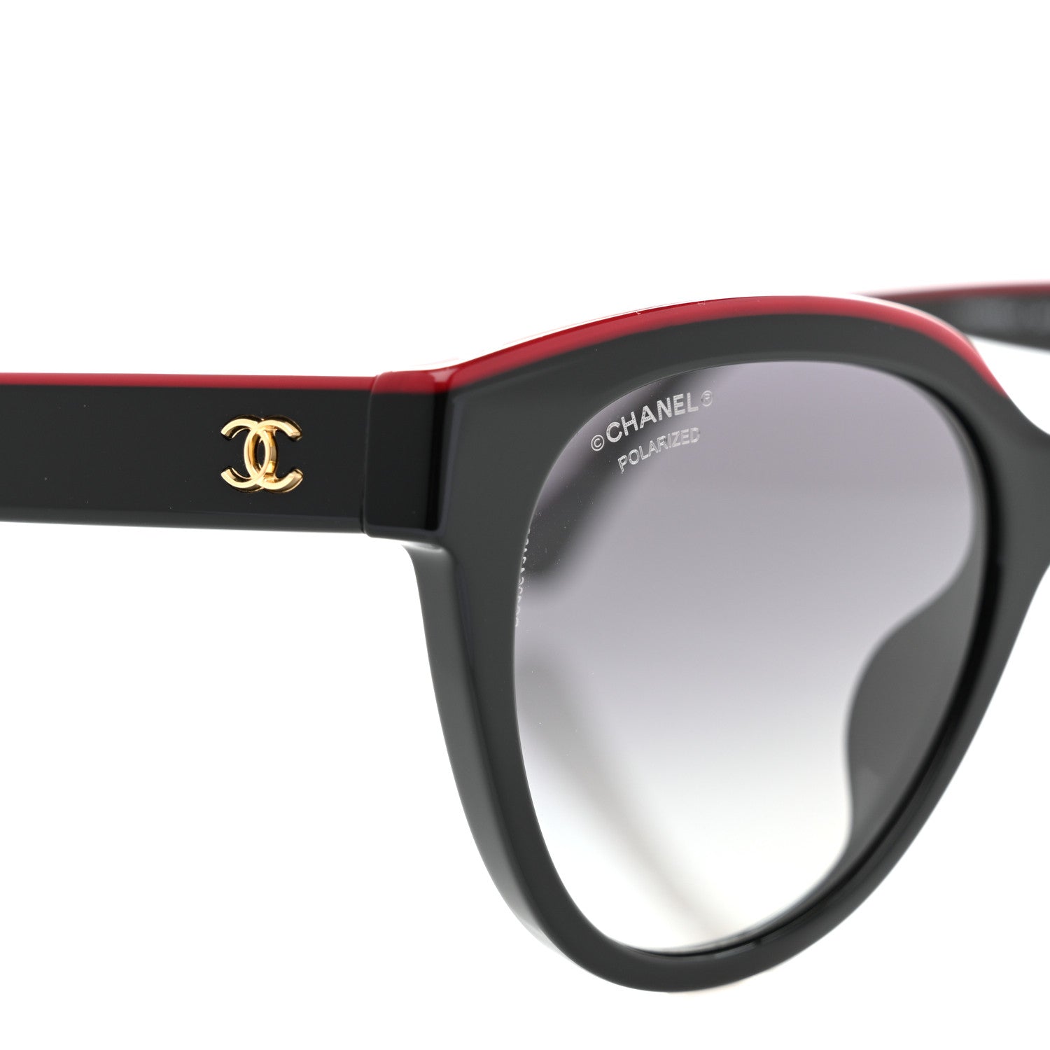 Chanel Acetate CC Butterfly Sunglasses 5414 Black Red 6 of 7