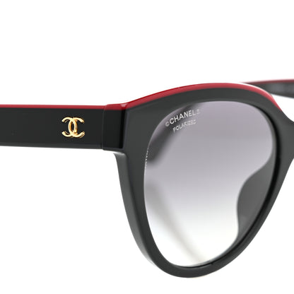 Chanel Acetate CC Butterfly Sunglasses 5414 Black Red 6 of 7