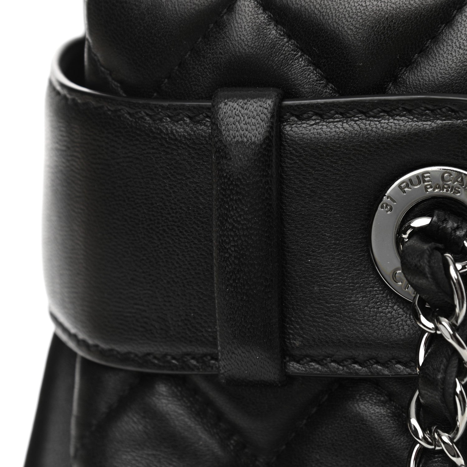 Chanel Lambskin Quilted Small Coco Loop Tote Black 11 of 11