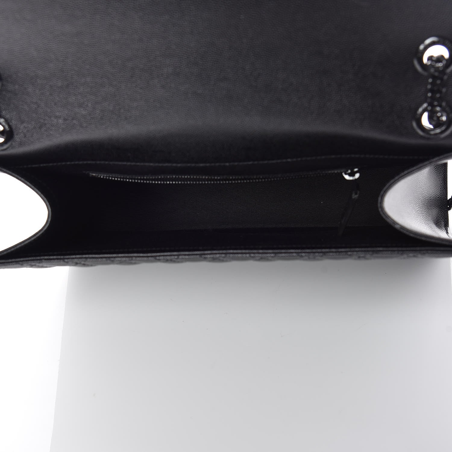 Saint Laurent Grain De Poudre Textured Mixed Matelasse Large Triquilt Monogram Monochrome Satchel Black 7 of 11