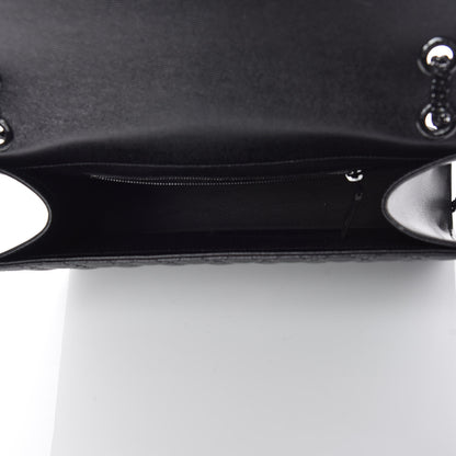 Saint Laurent Grain De Poudre Textured Mixed Matelasse Large Triquilt Monogram Monochrome Satchel Black 7 of 11