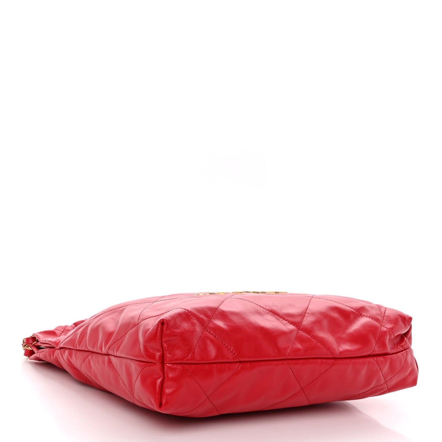 Shiny Calfskin Quilted Small Chanel 22 Red