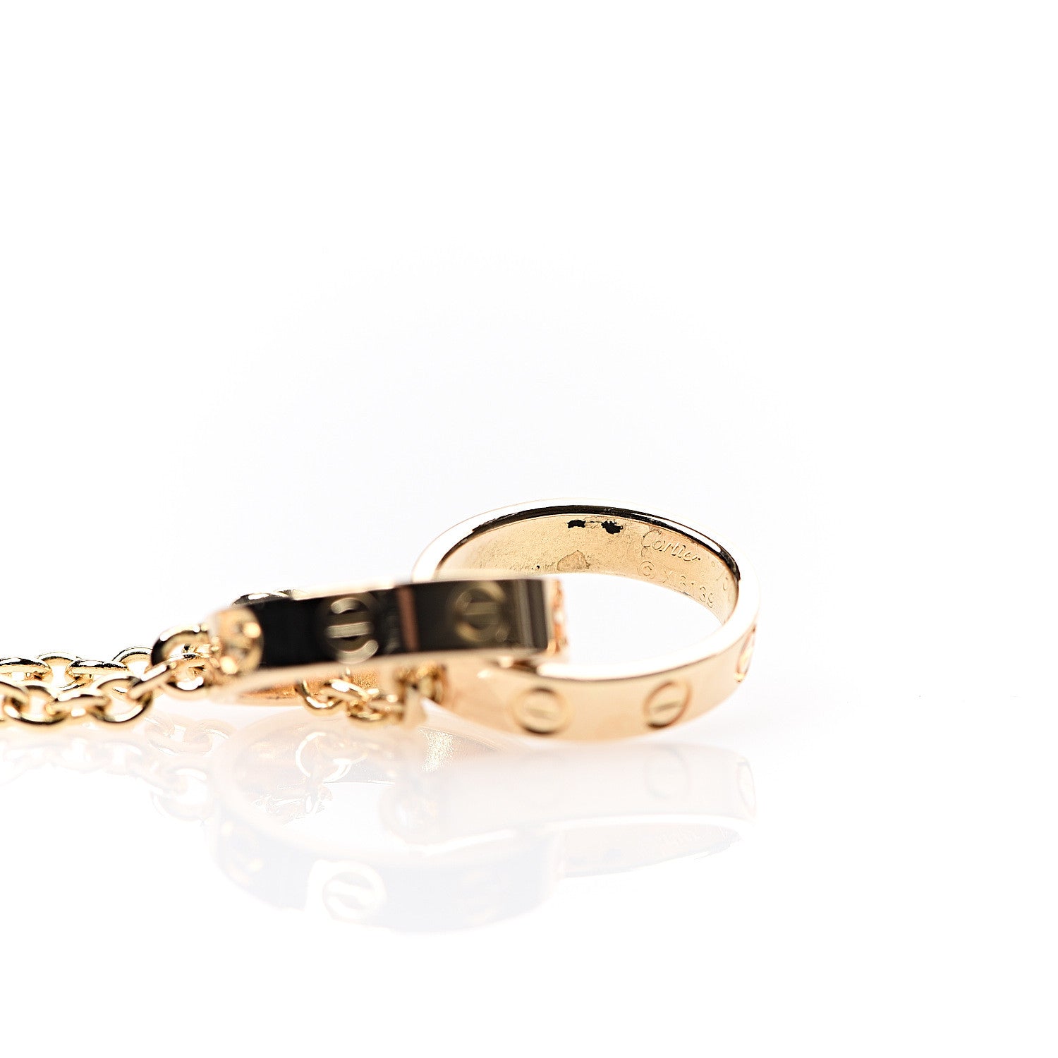 Cartier 18K Yellow Gold Interlocking LOVE Necklace 5 of 6