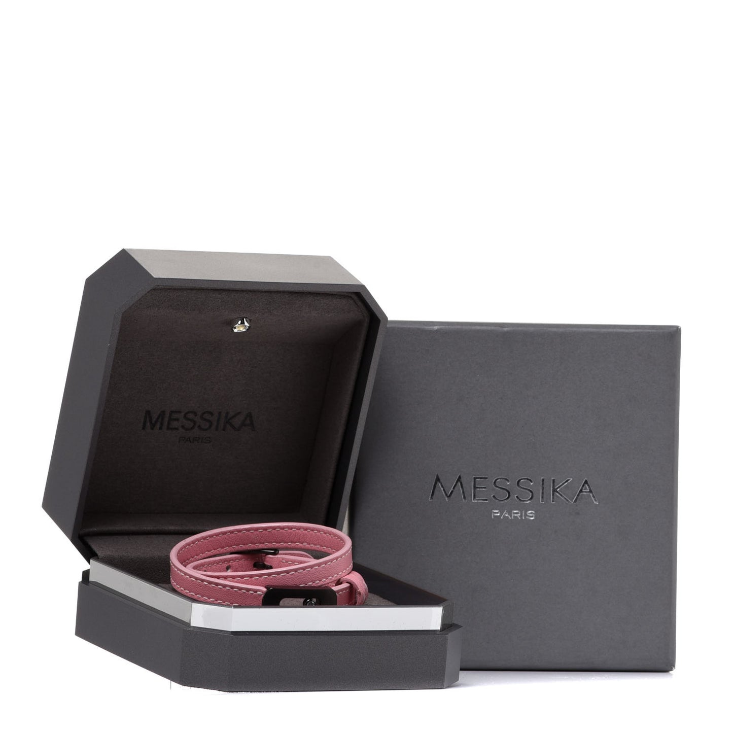 Graphite Titanium Diamond Suede My Move Bracelet Baby Pink Taupe