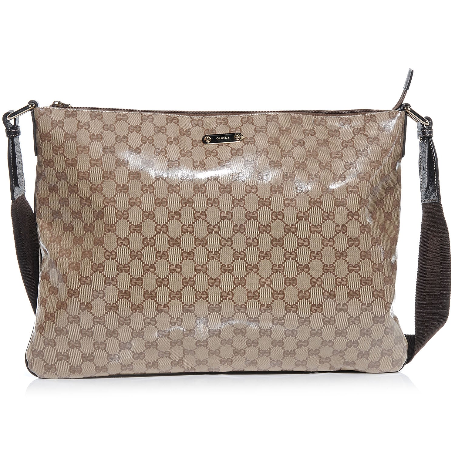 Gucci Crystal Monogram Messenger Bag Brown 1 of 7