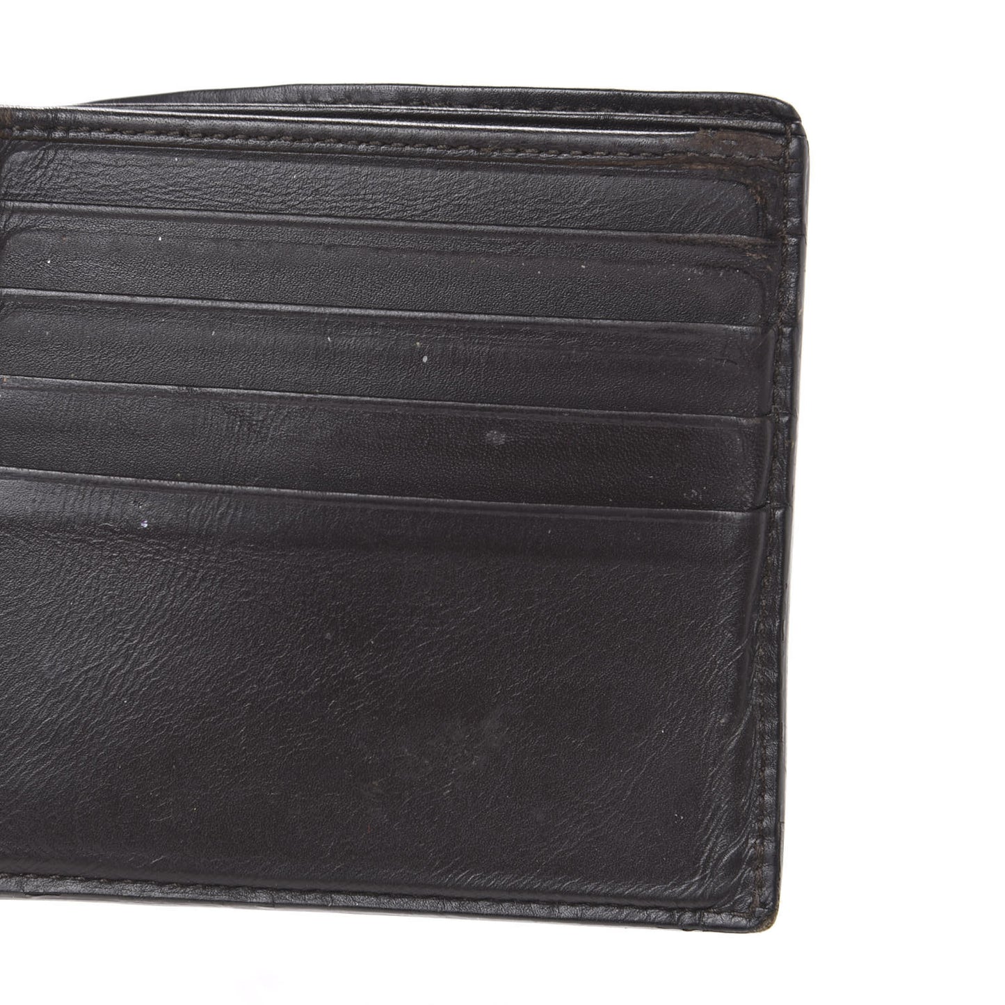 Nappa Intrecciato Bi-Fold Wallet Ebano