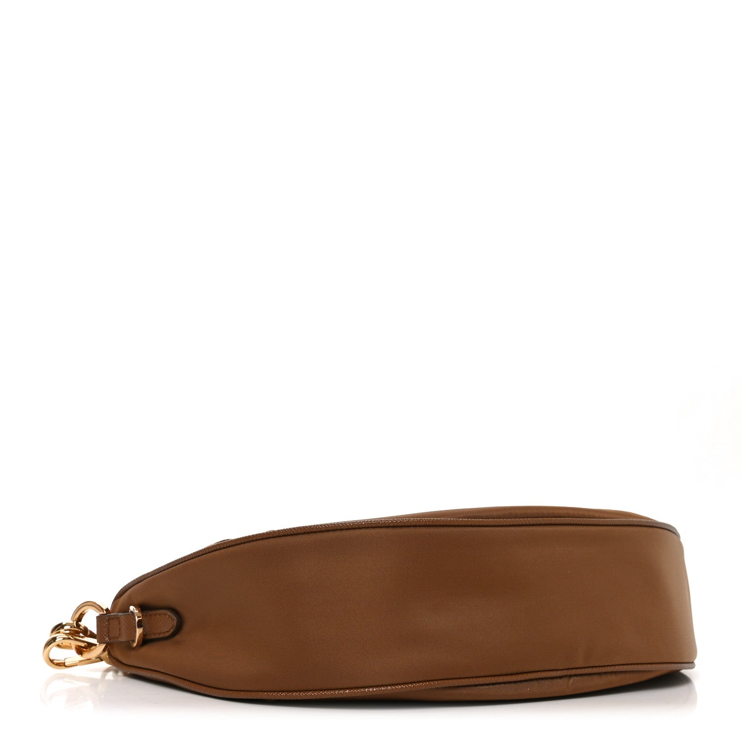 Prada Re-Nylon Saffiano Demi-lune Shoulder Bag Brandy 4 of 9