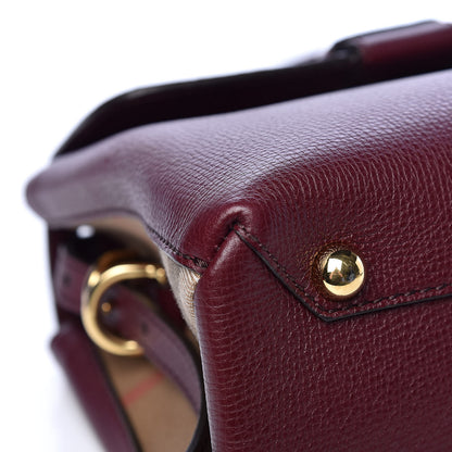 Burberry Derby Calfskin House Check Small Camberley Mahogany Red 12 of 26