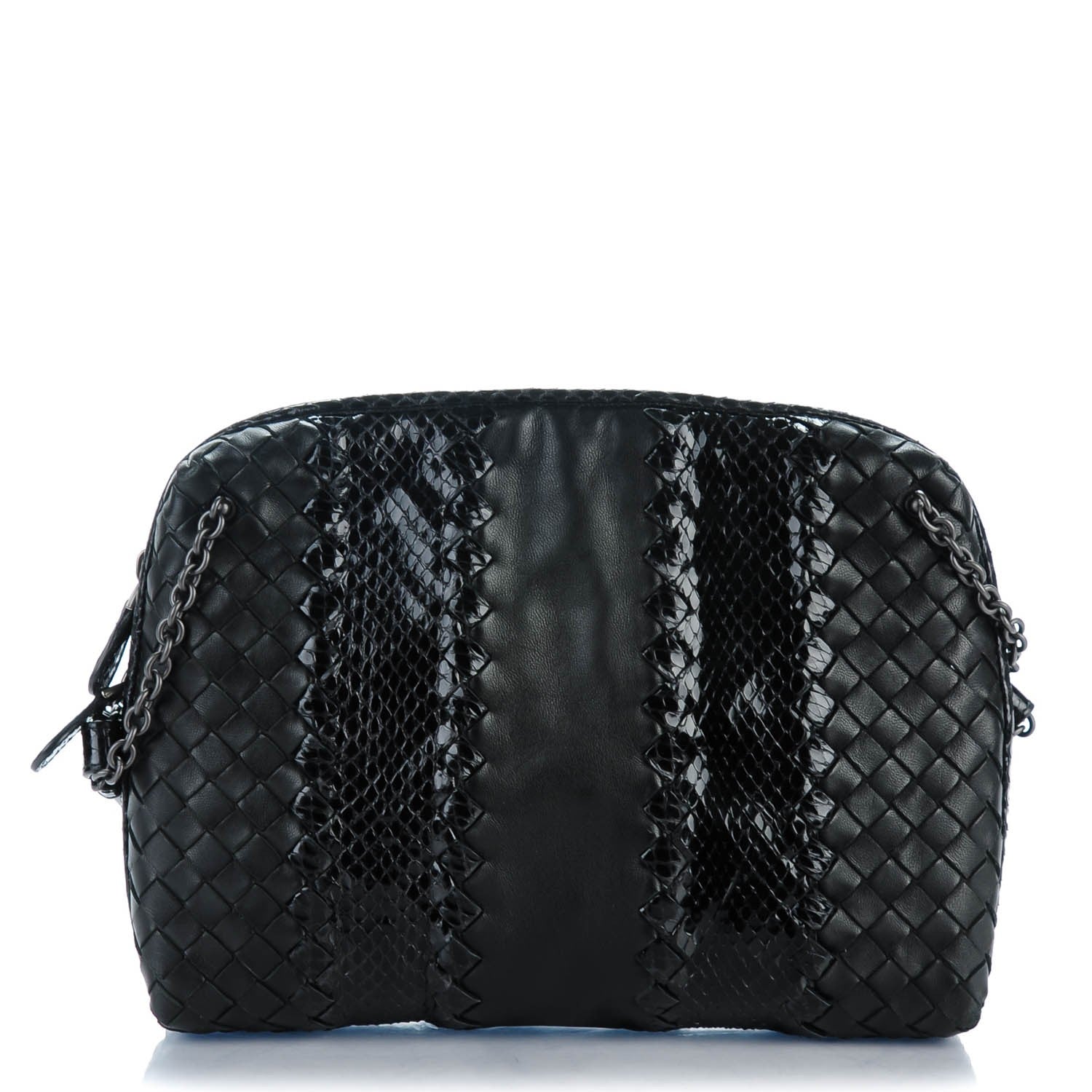 Bottega Veneta Nappa Intrecciato Ayers Crossbody Pillow Messenger Nero Black 1 of 8