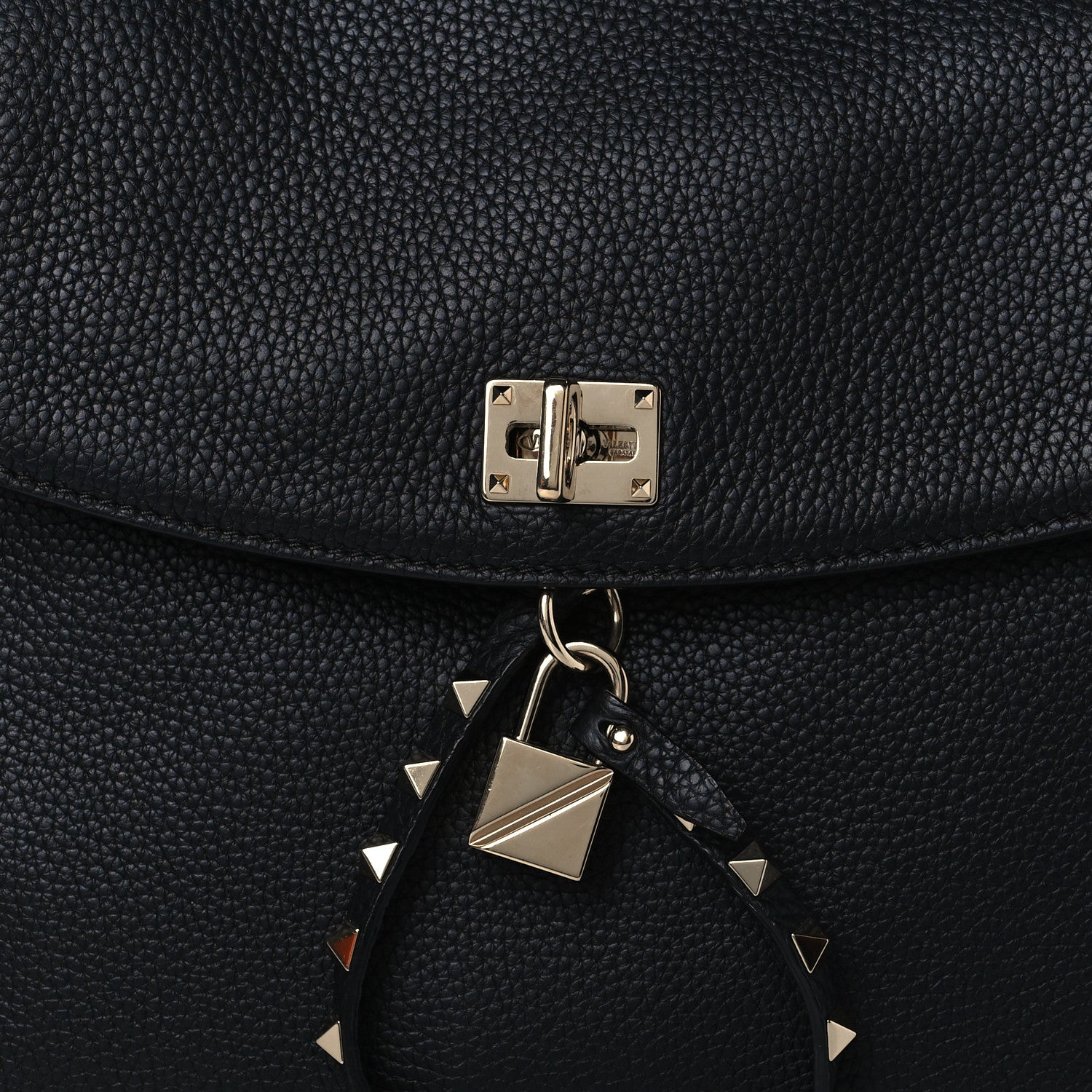 Valentino Garavani Grained Lagun Calfskin Rockstud Twiny Top Handle Bag Black 7 of 9