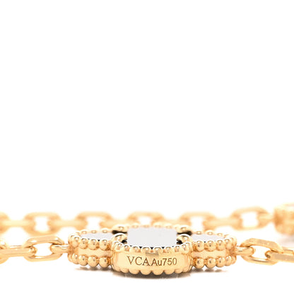 Van Cleef & Arpels 18K Yellow Gold Black Onyx 10 Motifs Vintage Alhambra Necklace 5 of 5