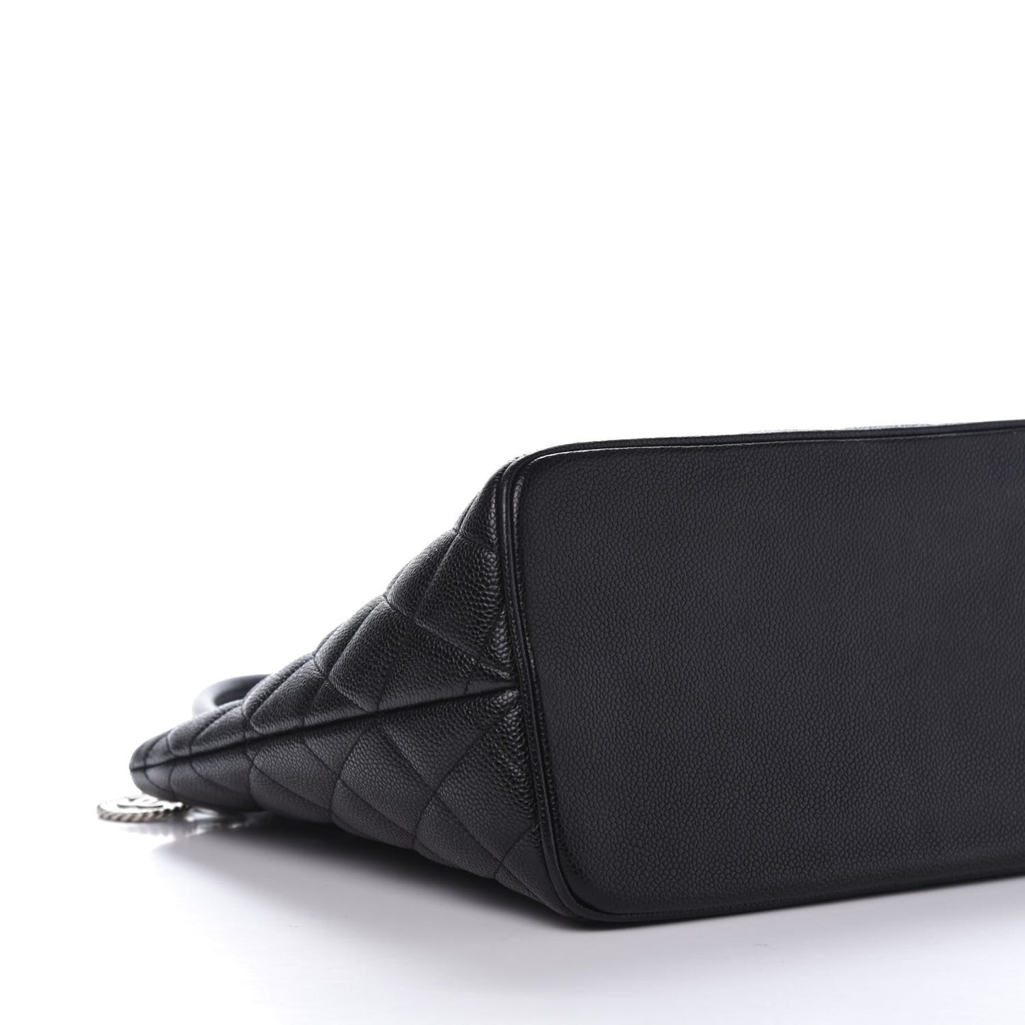 Caviar Quilted Medallion Tote Black