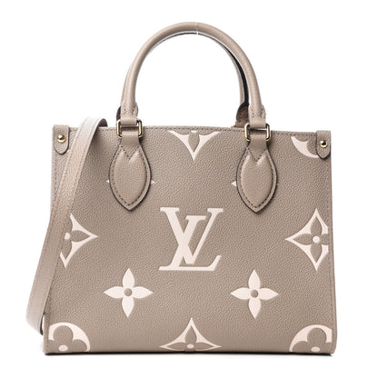 Louis Vuitton Empreinte Monogram Giant Onthego PM Tourterelle Creme 1 of 10