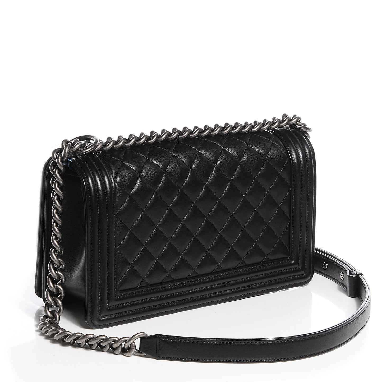 Calfskin Medium Boy Flap Black