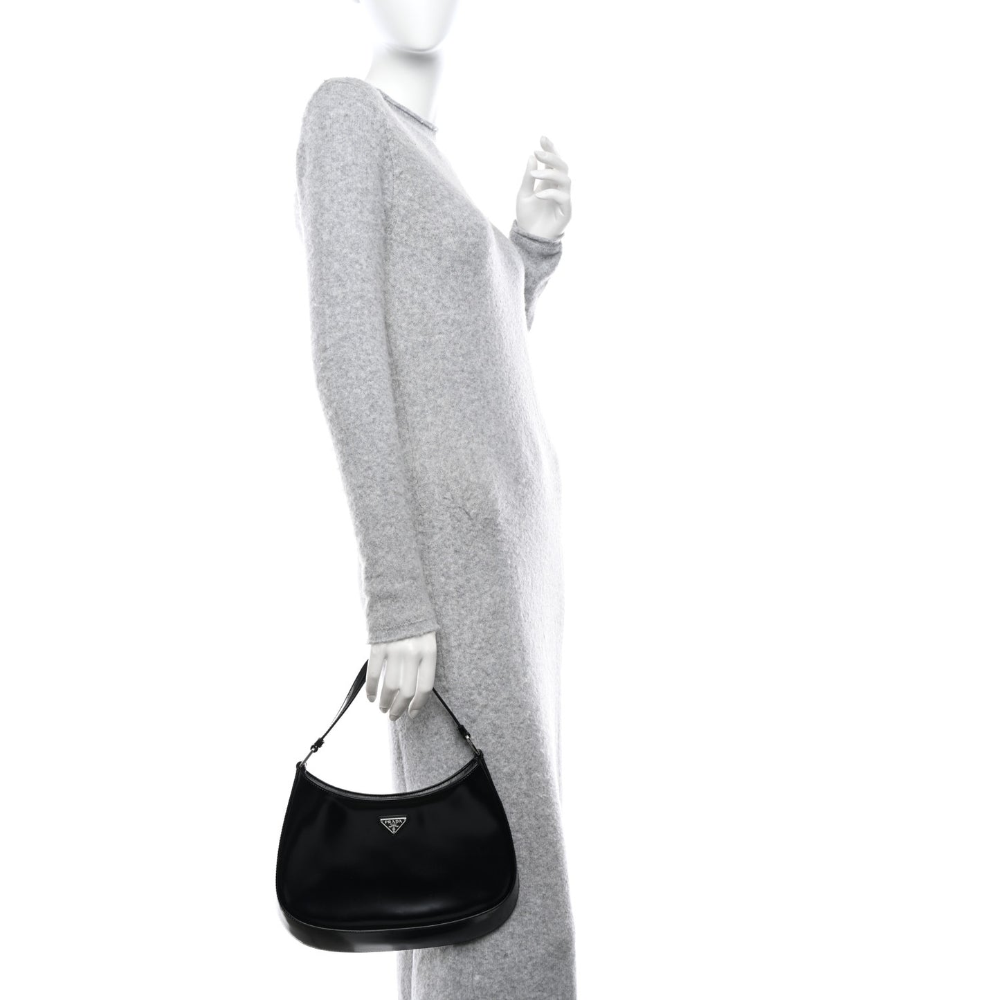 Spazzolato Cleo Shoulder Bag Black