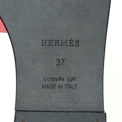 Hermes Suede Goatskin Oran Sandals 37 Rose Du Desert 8 of 9
