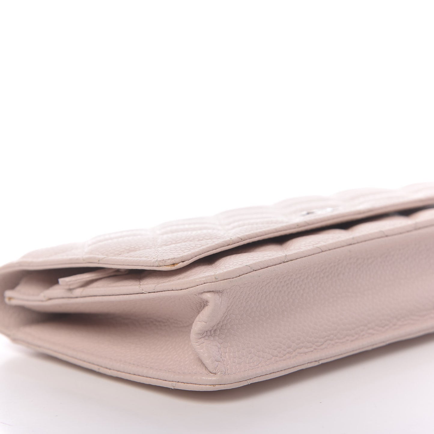 Caviar Quilted Wallet On Chain WOC Light Pink