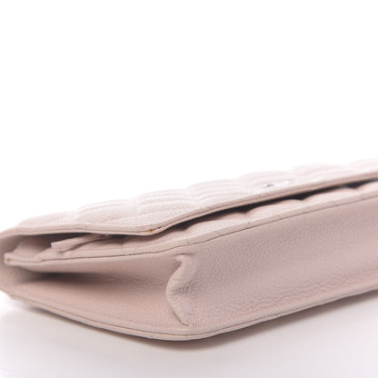 Chanel Caviar Quilted Wallet On Chain WOC Light Pink 9 of 13