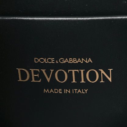 Dolce & Gabbana Smooth Calfskin Small Devotion Envelope Top Handle Bag Black 6 of 9