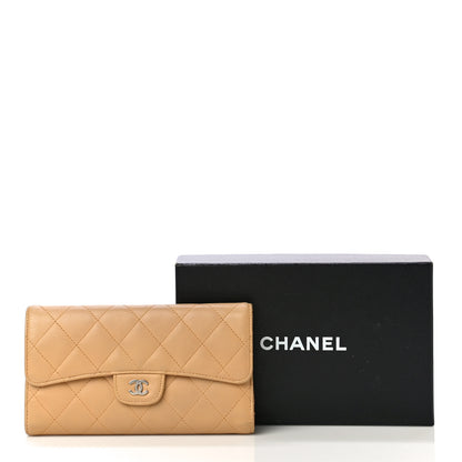 Chanel Lambskin Quilted Large Flap Wallet Beige 28 of 28