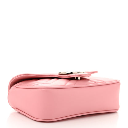 Gucci Calfskin Matelasse Super Mini GG Marmont Shoulder Bag Wild Rose 4 of 11