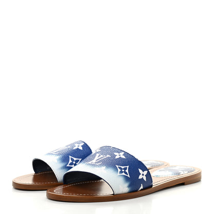Louis Vuitton Monogram Escale Lock It Flat Mule 39 Blue 3 of 8