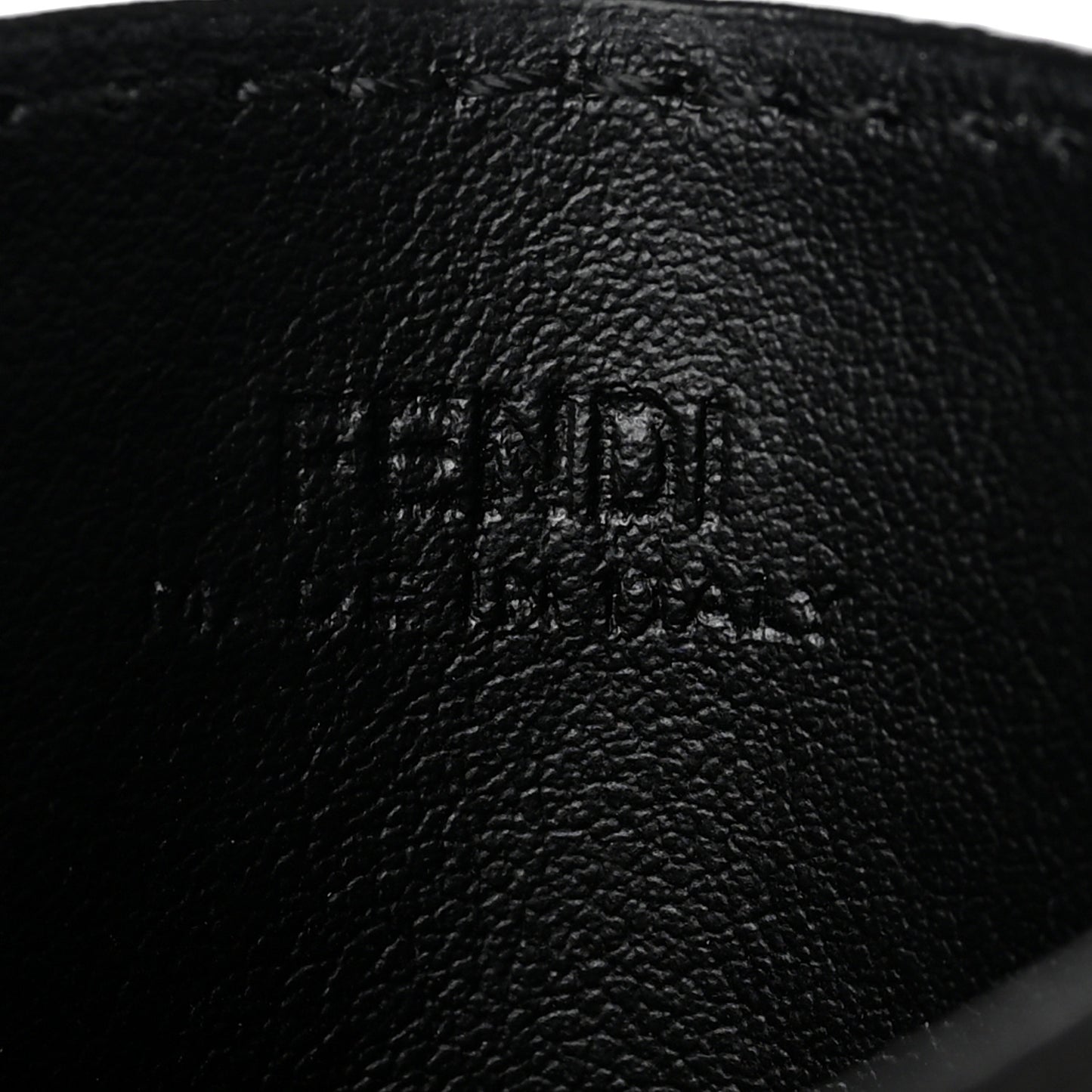Glazed Fabric Vitello Cruise FF 1974 Logo Card Holder Black