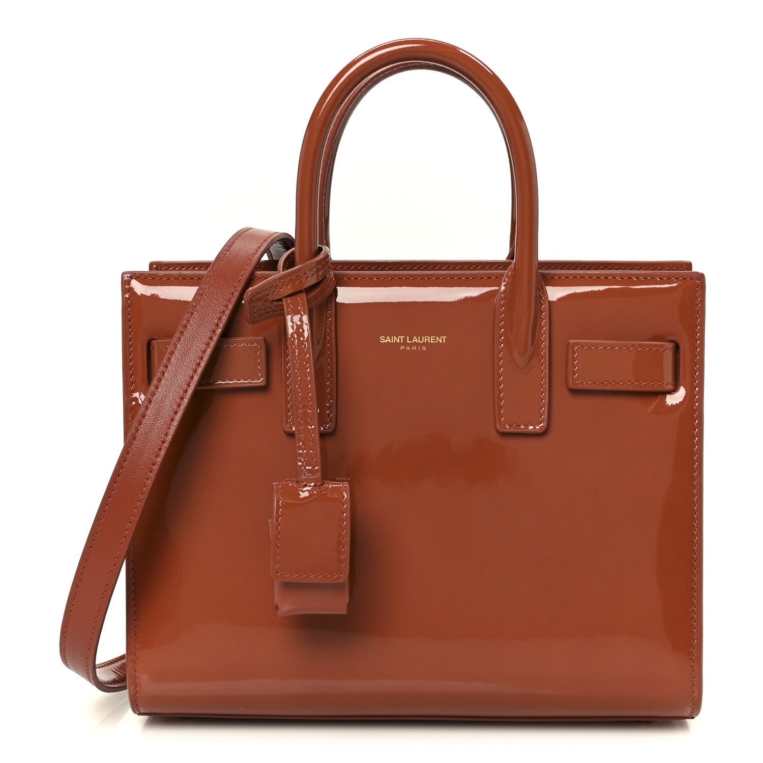 Saint Laurent Patent Nano Sac de Jour Mild Rose 1 of 10