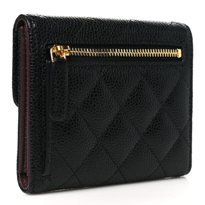 Chanel Caviar Quilted Compact Flap Wallet Black 3 of 9