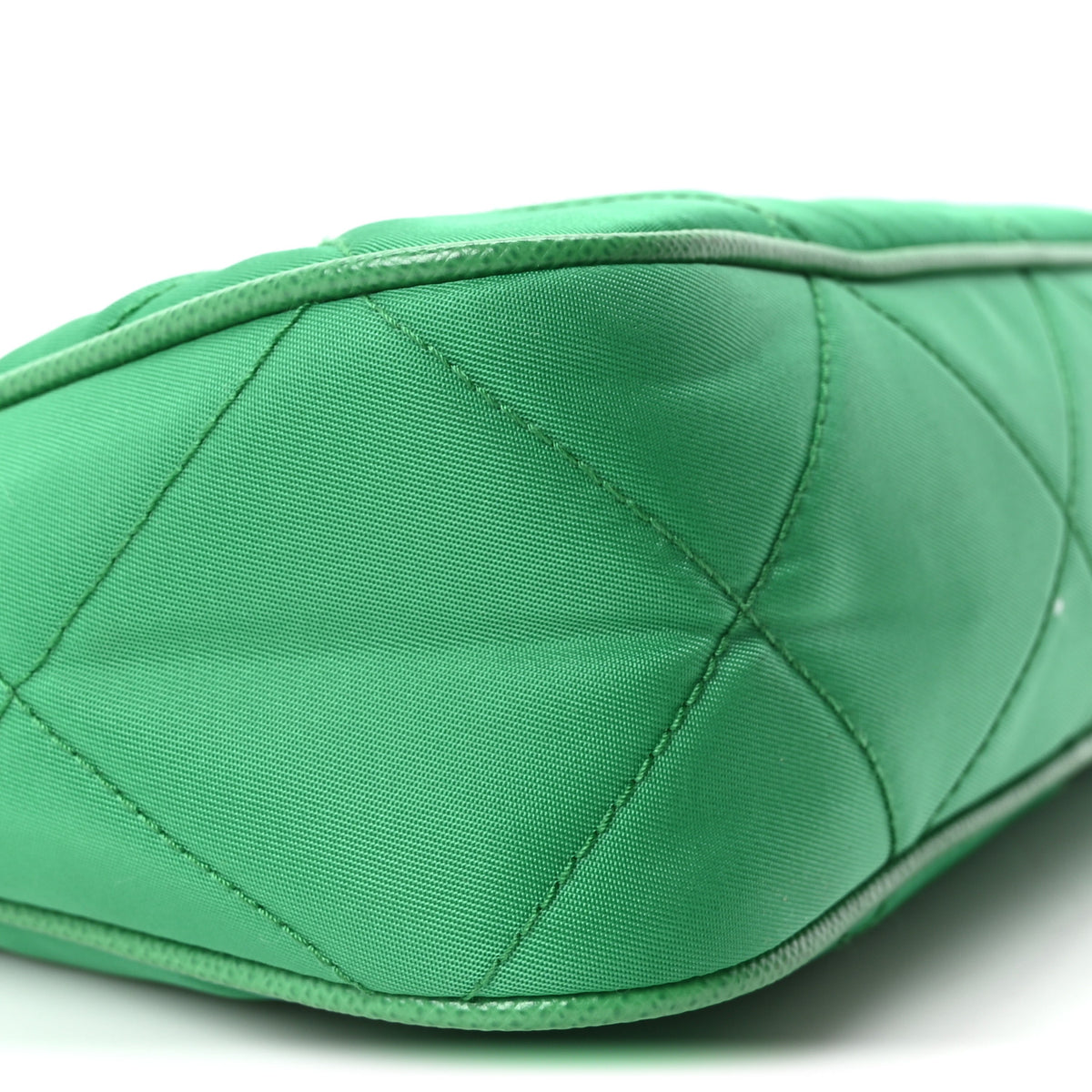 Prada Re-Nylon Saffiano Stitched Mini Re-Edition 1995 Chaine Shoulder Bag Menta 9 of 10
