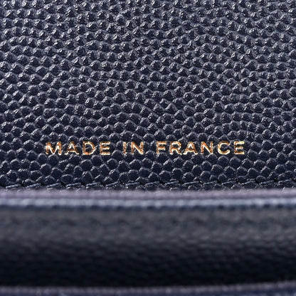 Chanel Caviar Quilted Flap Card Holder Wallet Navy Blue 6 of 9
