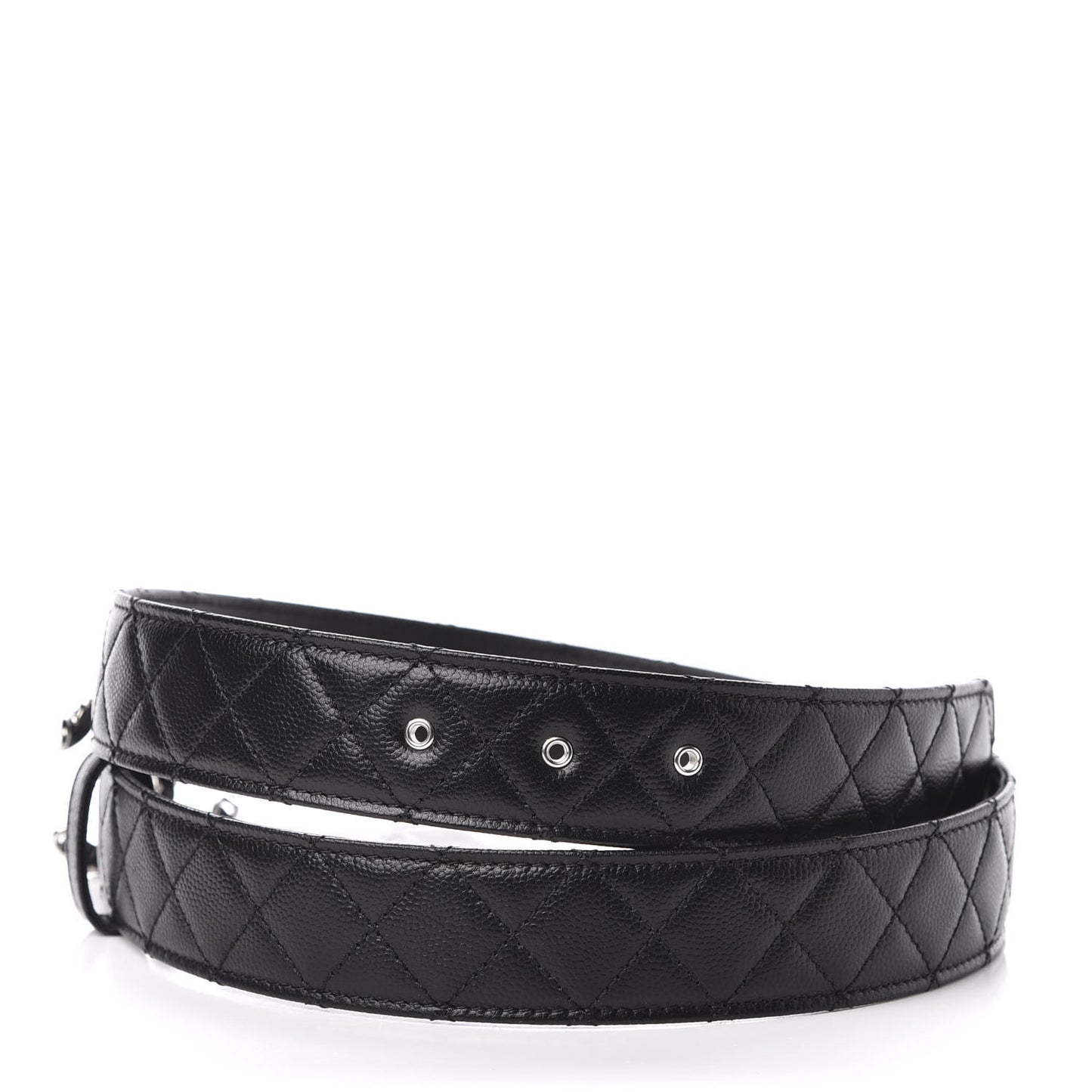 Lambskin Quilted CC Chain Belt 80 32 Black