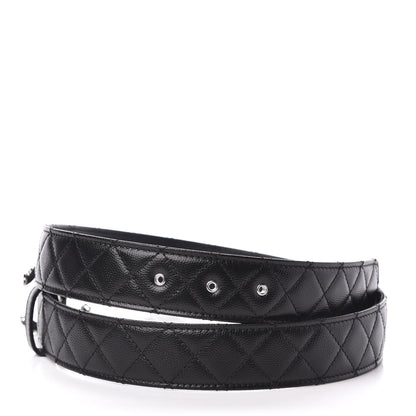Chanel Lambskin Quilted CC Chain Belt 80 32 Black 3 of 7
