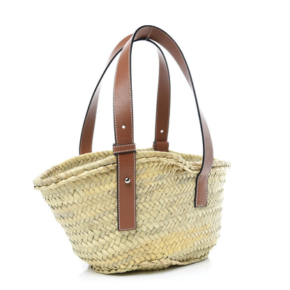 Loewe Raffia Small Basket Tote Bag Natural Tan 3 of 10