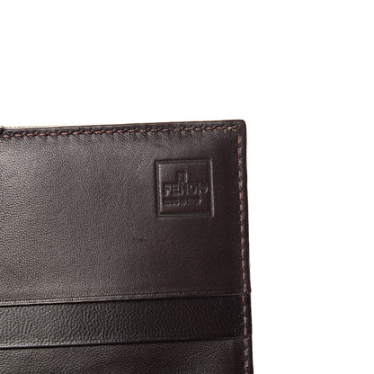 Fendi Pequin Striped Flap Wallet Tobacco 5 of 7