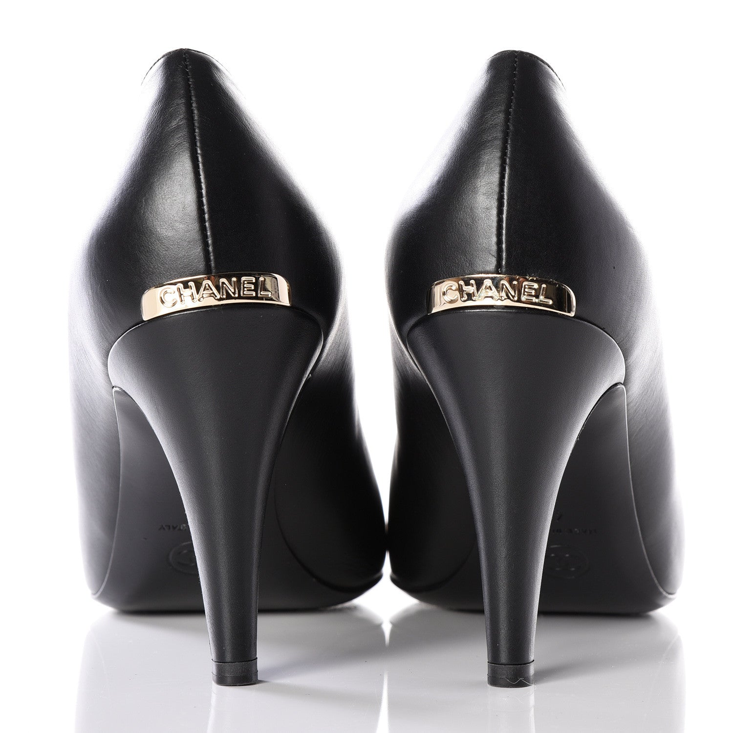 Chanel Iridescent Calfskin Grosgrain Cap Toe Pumps 41 Black 7 of 11