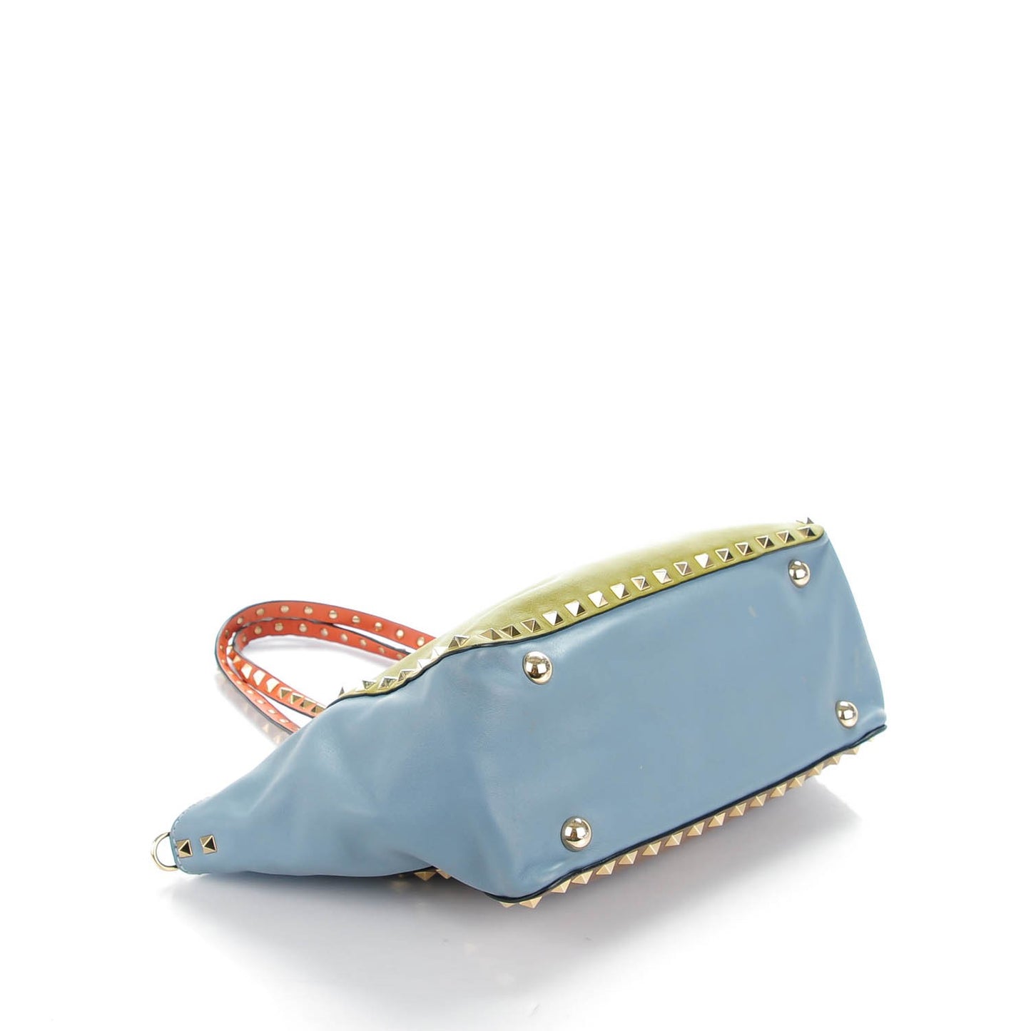 Vitello Colorblock Small Rockstud Tote Multicolor