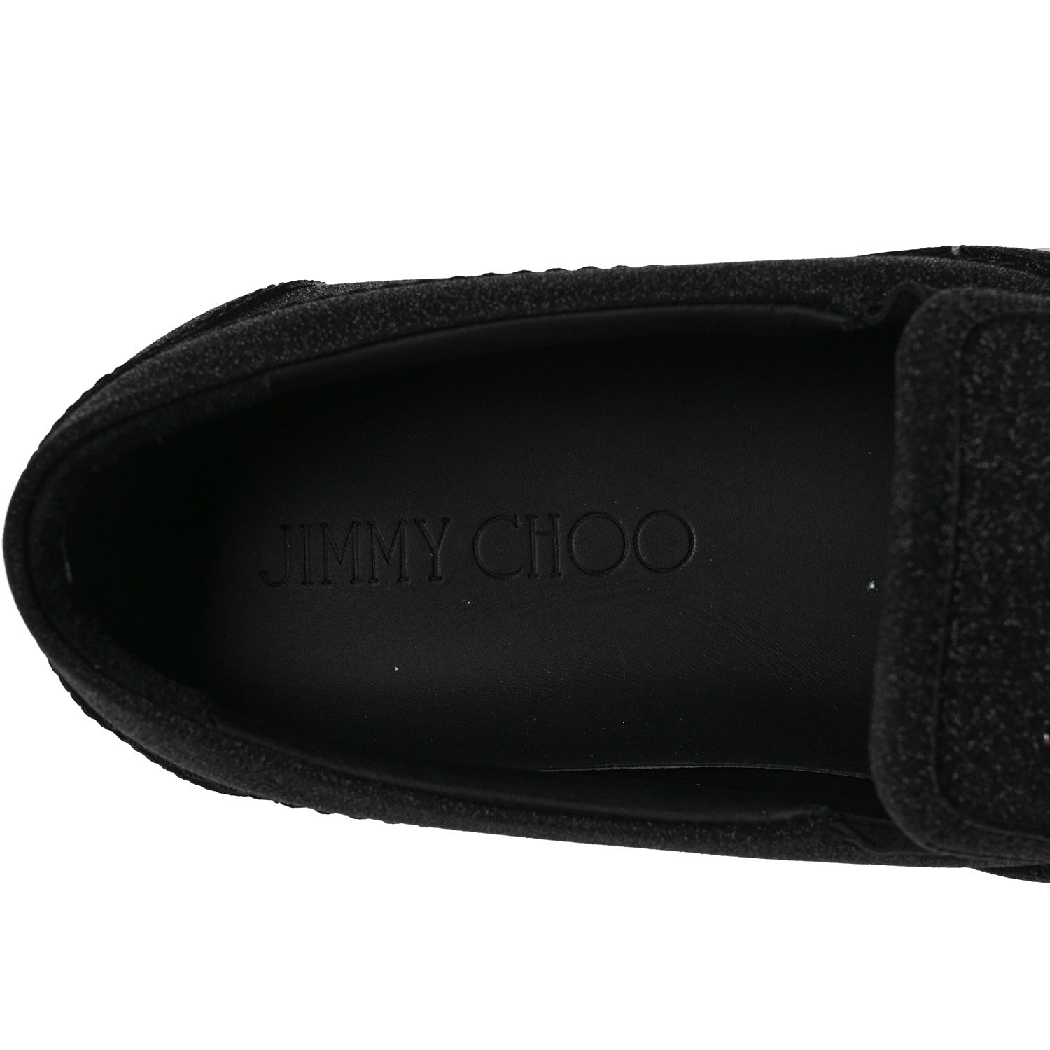 Jimmy Choo Fine Glitter Suede Mens Grove Sneakers 42 Black 7 of 7
