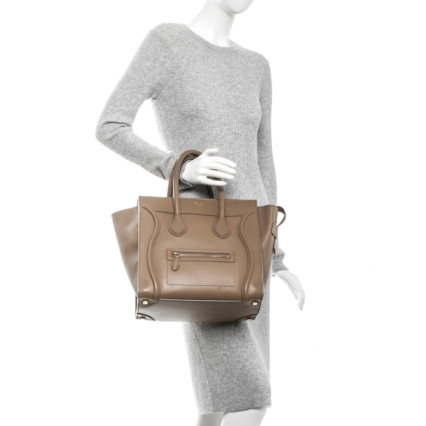 Smooth Calfskin Mini Luggage Camel