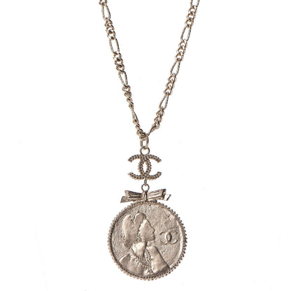 Chanel CC Coco Mademoiselle Coin Necklace Gold 1 of 7