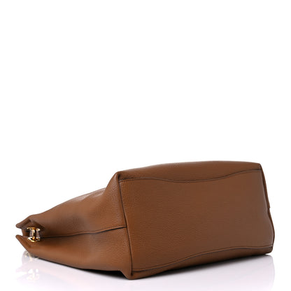 Prada Vitello Phenix Embossed Logo Hobo Cannella 4 of 9