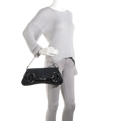 Gucci Monogram Horsebit Clutch Black 2 of 7
