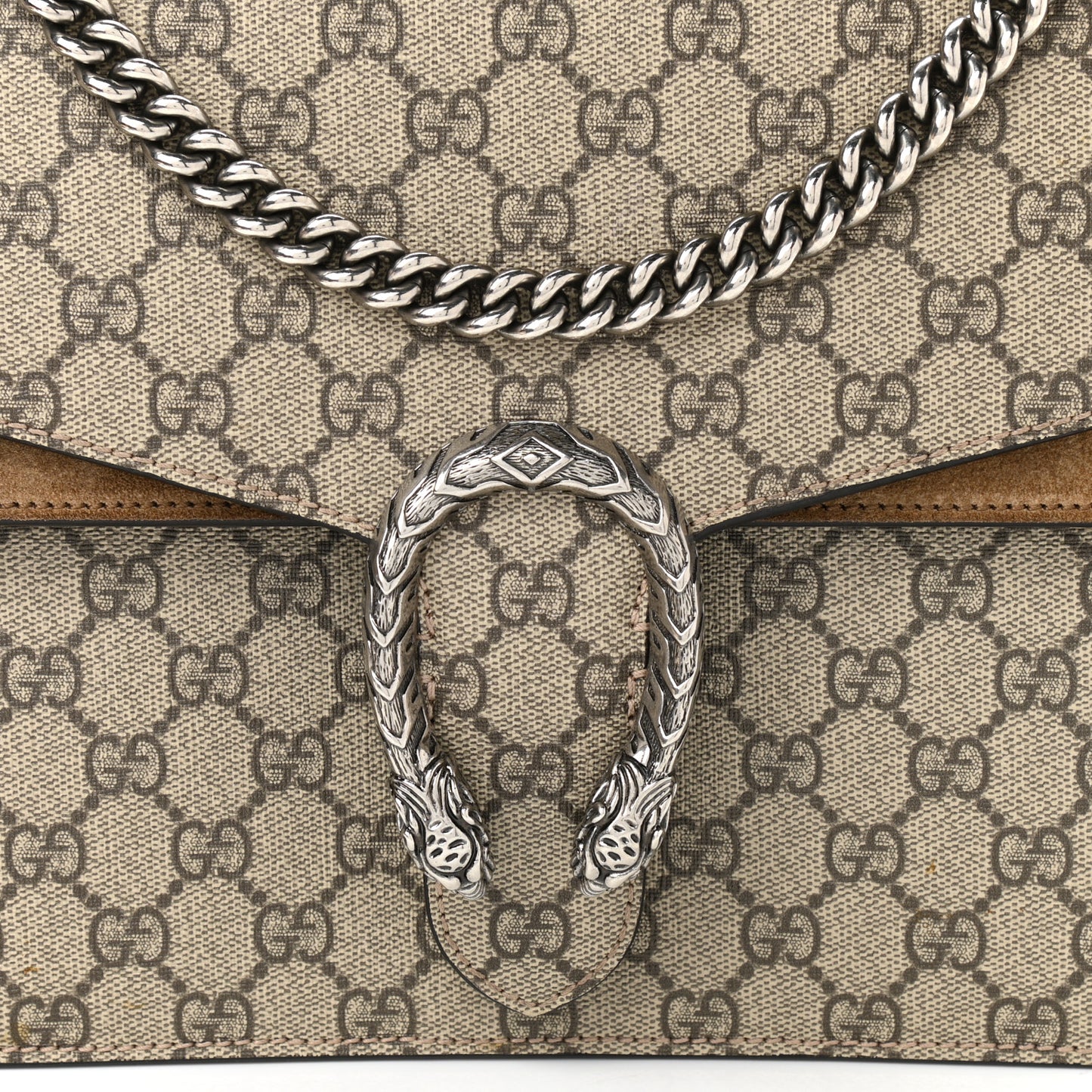 GG Supreme Monogram Medium Dionysus Shoulder Bag Taupe