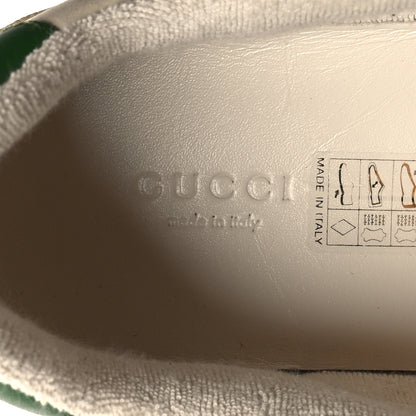 Gucci GG Monogram Nubuck Web Womens Screener Sneakers 40.5 New Sand Dusty Milk Vintage Green 8 of 10