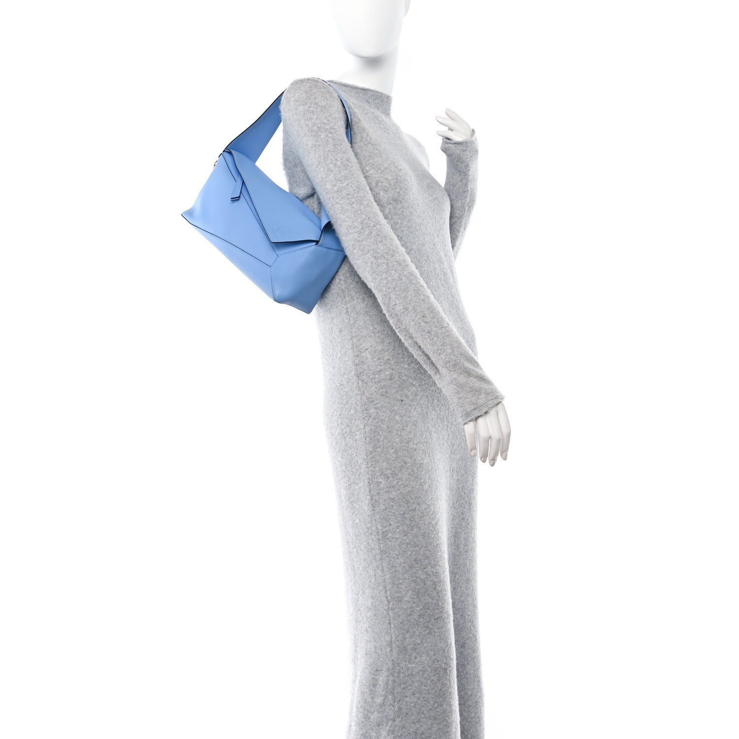 Loewe Calfskin Puzzle Hobo Celestine Blue 2 of 13