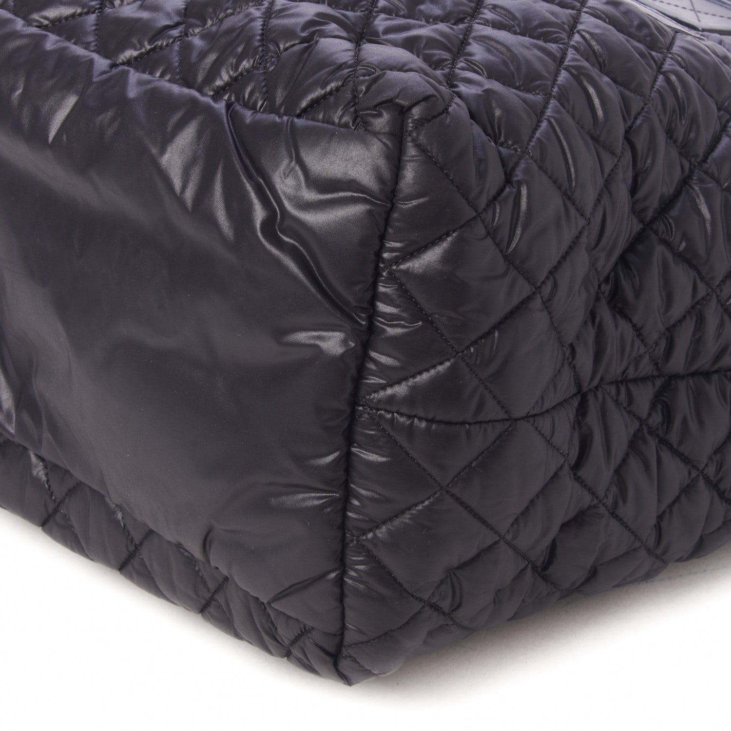 Chanel Nylon Quilted Large Coco Cocoon Tote Black 5 of 10