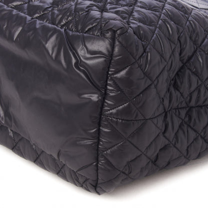 Chanel Nylon Quilted Large Coco Cocoon Tote Black 5 of 10